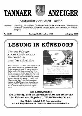 Amtsblatt November 2004