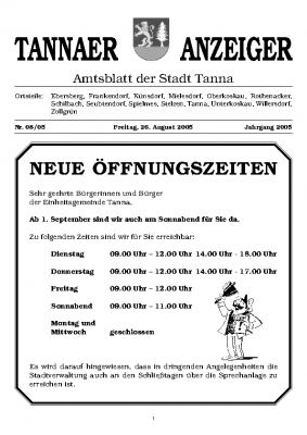 Amtsblatt August 2005