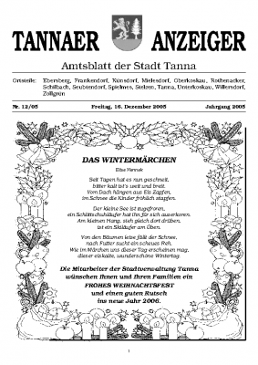 Amtsblatt Dezember 2005